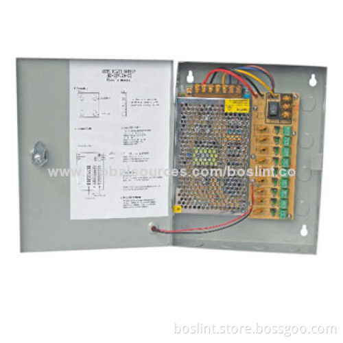 12V 10A 9-channel Switching Adapter, 120W